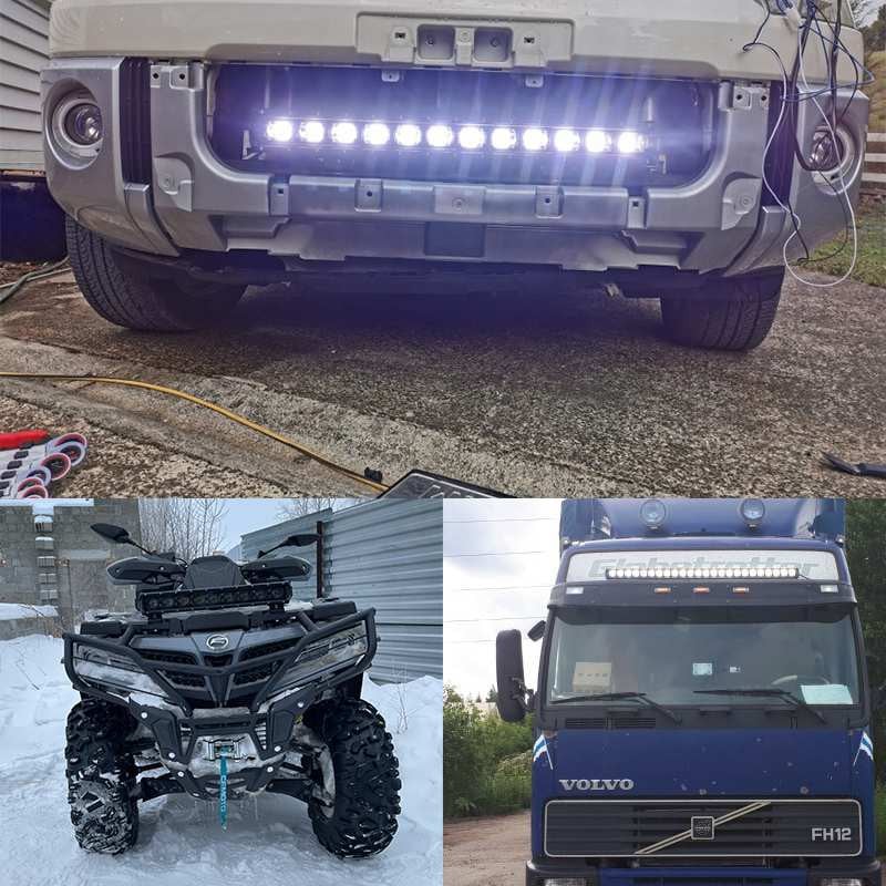 Lentile VISORAK 9D pentru mașină offroad SUV 4x4 LED bară luminoasă de lucru pentru Polaris ATV Ford Rover Jeep Hummer Pickup Volvo Camion Scania Camion
