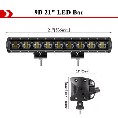 VISORAK 9D Lens Traktor Auto SUV 4wd 4x4 Flood LED Work Light Bar Za Jeep Ford Hummer Defender Pickup Volvo Scania Kamion Kamion