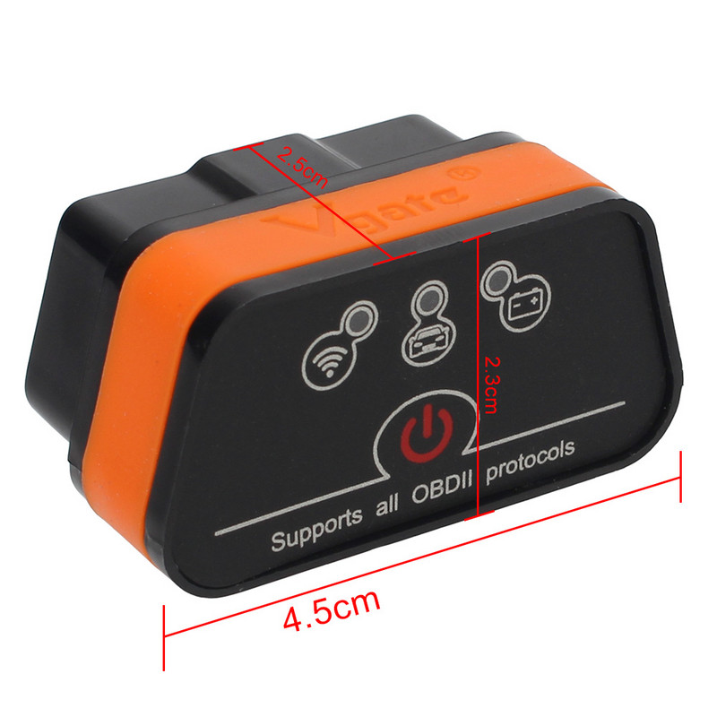 Instrument de diagnosticare automată Vgate Icar2 Scanner de diagnosticare auto WIFI/Bluetooth pentru cititor de cod Android ELM327 OBD2