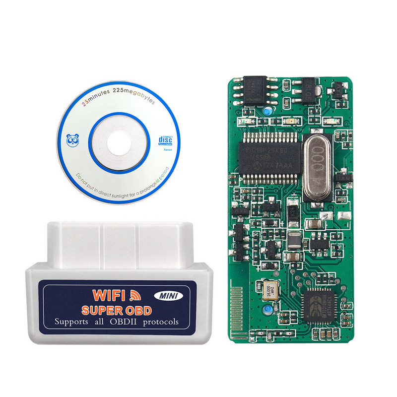Scaner OBD2 Wifi ELM327 V1.5 PIC18F25K80 Chip ELM 327 Bluetooth V1.5 Instrument de diagnosticare automată OBD II pentru cititor de cod Android/IOS
