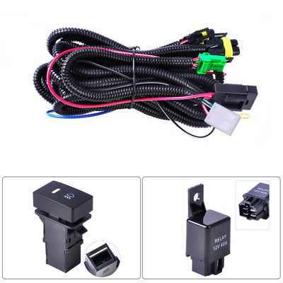 H11 Svjetlo za maglu Kabelski svežanj Utičnica Žica Konektor za Toyotu GM Hyundai s 12V 40A relejnim sklopkama za uključivanje/isključivanje