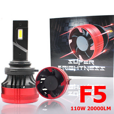 F5 LED крушка за фарове за мъгла H4 H10 Автомобилен LED фар 110W 20000LM H7 H11 PSX26W 9005 9012 H1 LED крушки LED H7 фар