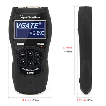 2023 Το νεότερο Maxiscan Vgate VS890S OBD2 Diagnostic Scanner VS890 Vgate SCAN Tool VS 890 CAN-BUS Multi-Languages Car Code Reade