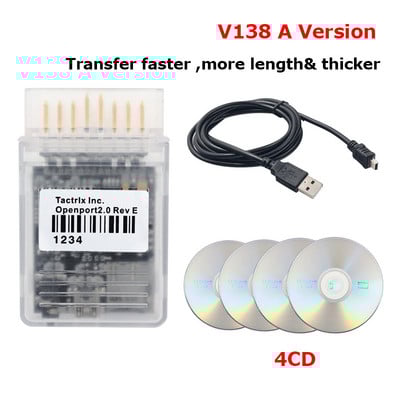 2021 m. naujausias Tactrix Openport 2.0 ECU Chip Tuning A+ kokybės atviras prievadas 2.0 ECU Flash J2534, skirtas kelių markių automobiliui OBD2 sąsajai