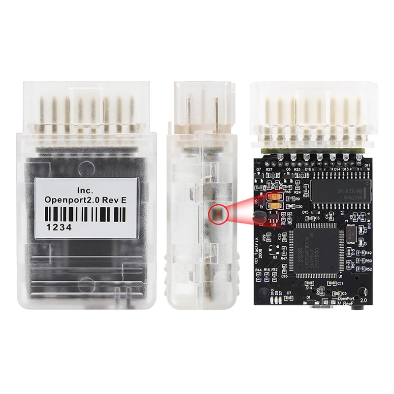 2021 m. naujausias Tactrix Openport 2.0 ECU Chip Tuning A+ kokybės atviras prievadas 2.0 ECU Flash J2534, skirtas kelių markių automobiliui OBD2 sąsajai