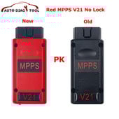Cel mai nou deblocat MPPS V21 ECU Master Fără utilizare Limitare de timp Red MPPS 21 ECU Programator Mai bine decât Black V21/V18 OBD2 Scanner auto