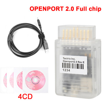 A+ Качествен чип Tactrix Openport 2.0 ECU FLASH OBD 2 OBD2 отворен порт 2 0 Чип тунинг Автомобилен диагностичен скенер Бърза доставка