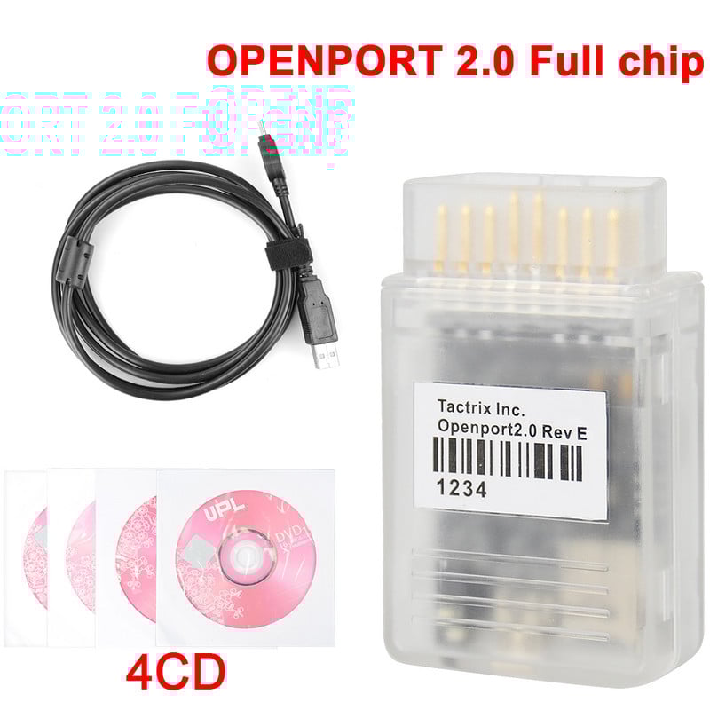 Cip de calitate A+ Tactrix Openport 2.0 ECU FLASH OBD 2 OBD2 portul deschis 2 0 Scaner de diagnosticare auto Chip Tuning Livrare rapidă