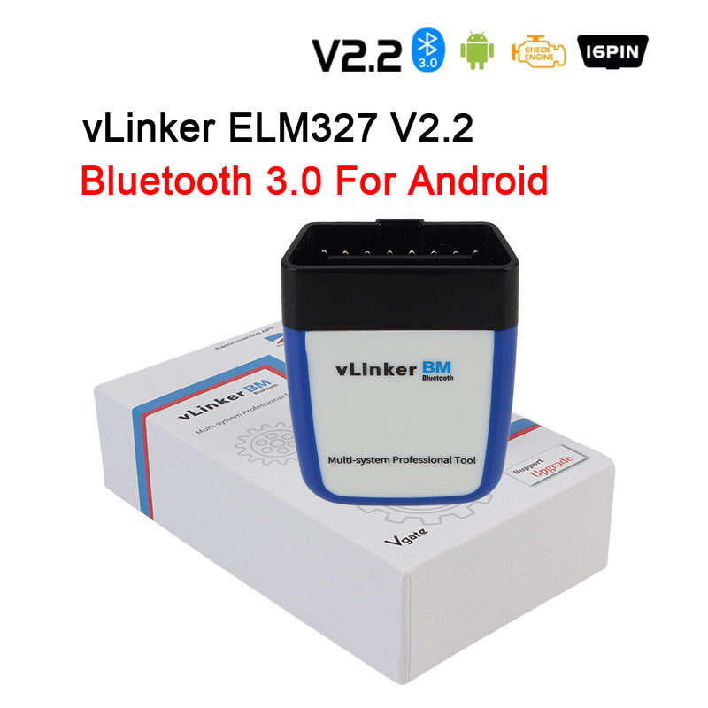 Kódolvasó BMW Bimmercode vLinker BM autódiagnosztikai eszközhöz Bluetooth 3.0 OBD2 szkenner ELM327 V2.2