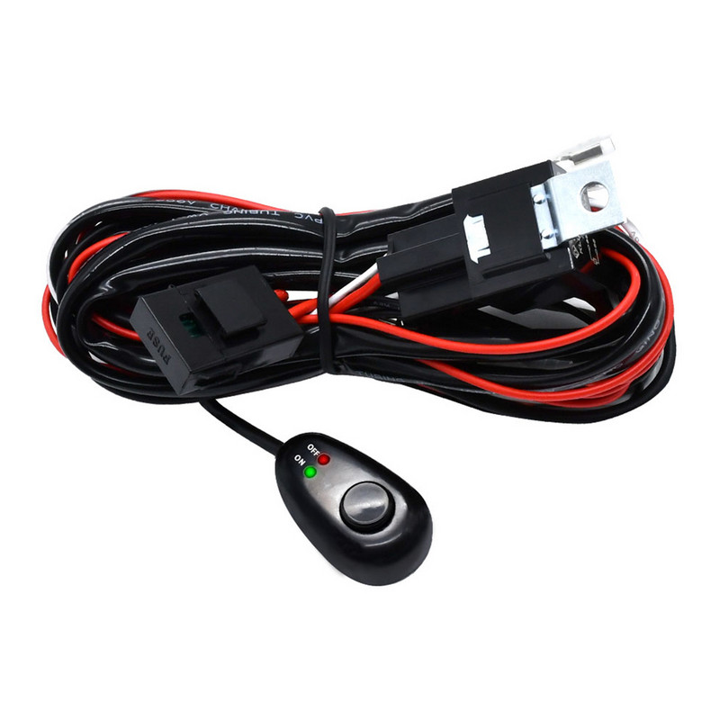 Set cablaj comutator Set cablaj bară luminoasă din sârmă de cupru cu releu 40A pentru accesorii auto pentru lampă de lucru cu LED
