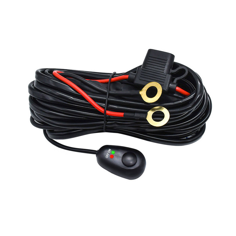 Set cablaj comutator Set cablaj bară luminoasă din sârmă de cupru cu releu 40A pentru accesorii auto pentru lampă de lucru cu LED