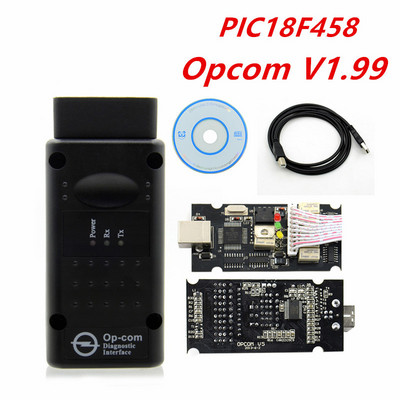 Kvaliteetne OPCOM v1.59 V1.70 1.95 1.99 OP COM koos tõelise pic18f458-ga saab värskendada püsivara OP-COM Opeli diagnostikatööriista jaoks