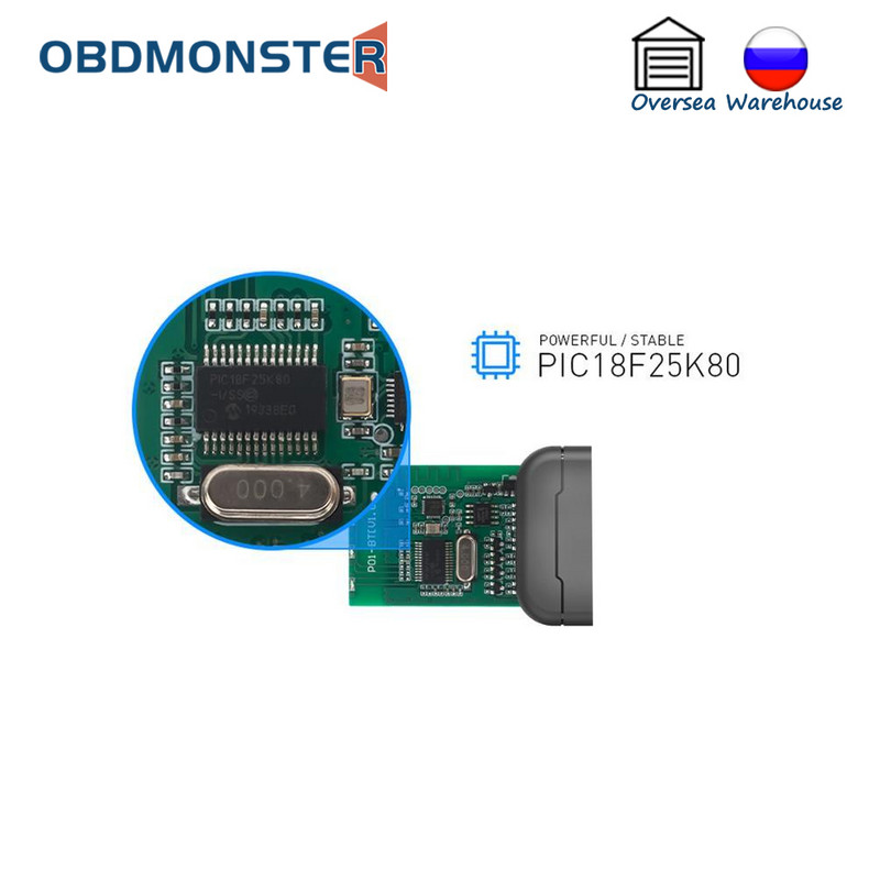 ELM327 V1.5 OBD2 скенер Bluetooth 4.0 PIC18F25K80 ELM 327 Автомобилен диагностичен инструмент за Android и IOS Автомобилен четец на кодове ELM327 Faslink