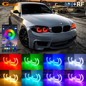 BMW 1-es sorozathoz E82 E88 E87 E81 RF Remote Bluetooth APP Multi Color Crystal DTM M4 Style RGB LED Angel Eyes Kit halo gyűrűk