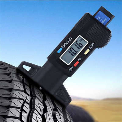 Цифров уред за измерване на дълбочината на протектора за автомобилни гуми Измервател на дебелината на гумите Инструменти за измерване на износването на автомобилни гуми Дълбочинен шублер