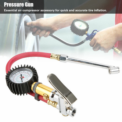 Πιστόλι πίεσης ελαστικών Πιστόλι πίεσης αέρα αέρα αυτοκινήτου Φούσκωμα ελαστικού χειρός με μετρητή μετρητή υψηλής ακρίβειας καλής ποιότητας