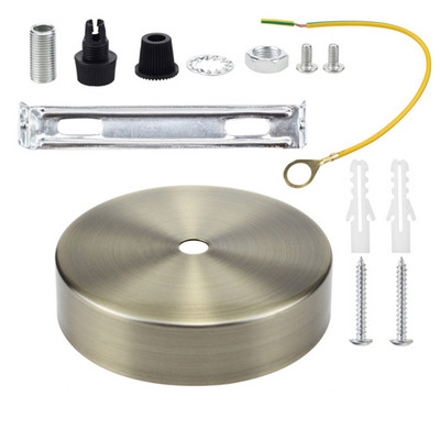 Lubų plokštė apvali juoda balta sidabrinė 8/10/12/15 cm senovinio disko šviesos priedų dėklas pakabinamoms lempoms ir sieninės šviesos lempos pagrindui