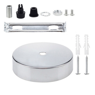 Lubų plokštė apvali juoda balta sidabrinė 8/10/12/15 cm senovinio disko šviesos priedų dėklas pakabinamoms lempoms ir sieninės šviesos lempos pagrindui