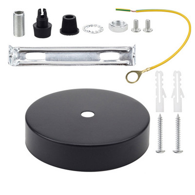 Lubų plokštė apvali juoda balta sidabrinė 8/10/12/15 cm senovinio disko šviesos priedų dėklas pakabinamoms lempoms ir sieninės šviesos lempos pagrindui