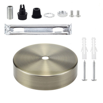 Lubų plokštė apvali juoda balta sidabrinė 8/10/12/15 cm senovinio disko šviesos priedų dėklas pakabinamoms lempoms ir sieninės šviesos lempos pagrindui