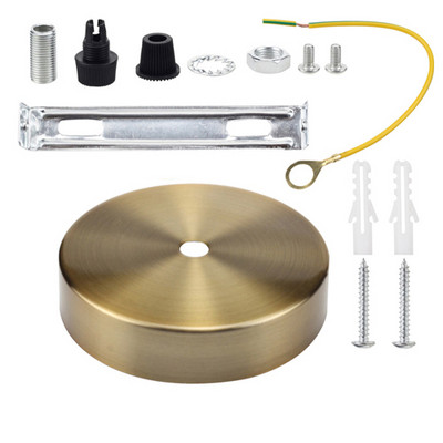 Lubų plokštė apvali juoda balta sidabrinė 8/10/12/15 cm senovinio disko šviesos priedų dėklas pakabinamoms lempoms ir sieninės šviesos lempos pagrindui