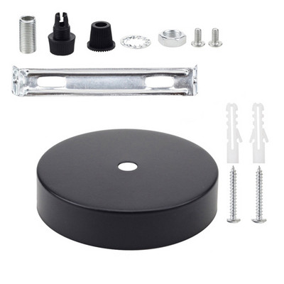 Lubų plokštė apvali juoda balta sidabrinė 8/10/12/15 cm senovinio disko šviesos priedų dėklas pakabinamoms lempoms ir sieninės šviesos lempos pagrindui