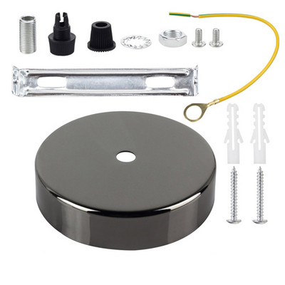 Lubų plokštė apvali juoda balta sidabrinė 8/10/12/15 cm senovinio disko šviesos priedų dėklas pakabinamoms lempoms ir sieninės šviesos lempos pagrindui