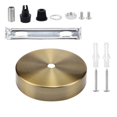 Lubų plokštė apvali juoda balta sidabrinė 8/10/12/15 cm senovinio disko šviesos priedų dėklas pakabinamoms lempoms ir sieninės šviesos lempos pagrindui