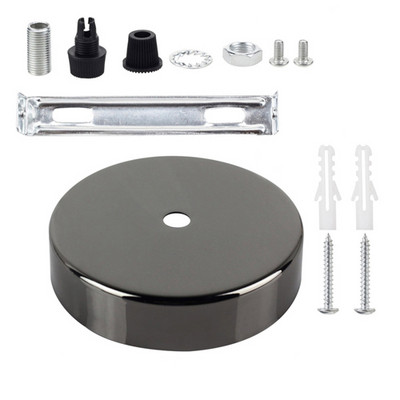 Lubų plokštė apvali juoda balta sidabrinė 8/10/12/15 cm senovinio disko šviesos priedų dėklas pakabinamoms lempoms ir sieninės šviesos lempos pagrindui