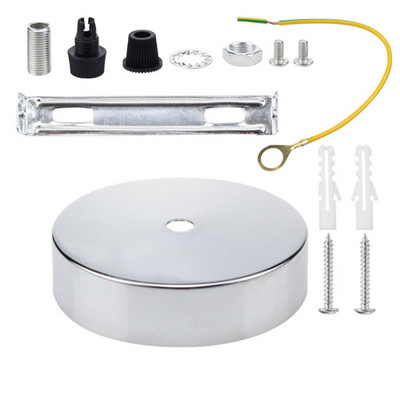 Lubų plokštė apvali juoda balta sidabrinė 8/10/12/15 cm senovinio disko šviesos priedų dėklas pakabinamoms lempoms ir sieninės šviesos lempos pagrindui