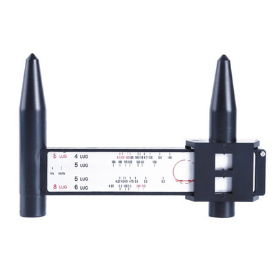 Popularna rasprodaja 2022. Uzorak vijaka obruča kotača Klizni PCD mjerni alat Mjerno ravnalo 8 rupa PCD ravnalo Ušice Alat za mjerenje nagiba glavčine