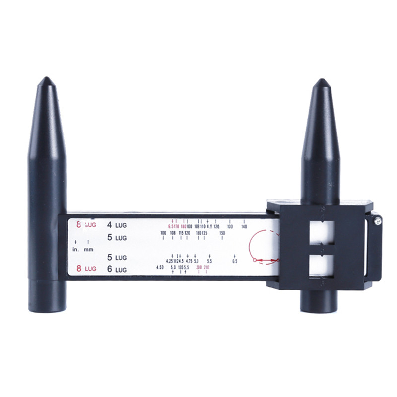 Popularna rasprodaja 2022. Uzorak vijaka obruča kotača Klizni PCD mjerni alat Mjerno ravnalo 8 rupa PCD ravnalo Ušice Alat za mjerenje nagiba glavčine