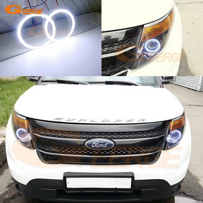 Ford Explorer 2011 2012 2013 2014 2015 Ultra Bright COB Led Angel Eyes Kit Halo Rings Auto remonta piederumi