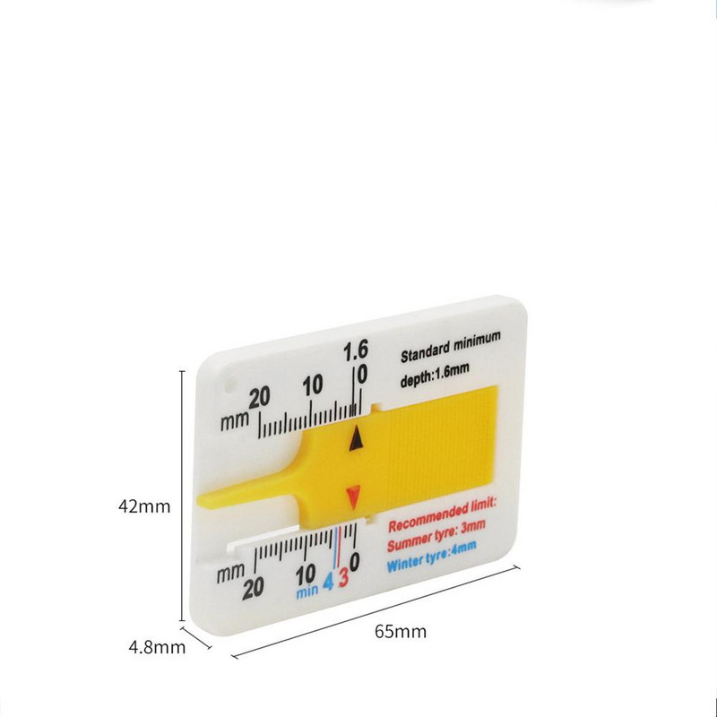 Riglă pentru banda de rulare a anvelopei pentru anvelope Indicator de adâncime a benzii de rulare a anvelopei Caliper de adâncime 0-20 mm