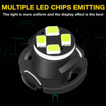 10Pcs T3 T4.2 T4.7 Супер ярки LED крушки Автоматичен вътрешен панел Gauge Speedo Dash Lamp Автомобилно арматурно табло Светлини на таблото с инструменти 12V
