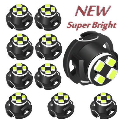10Pcs T3 T4.2 T4.7 Super Bright LED Bulbs Auto Interior Panel Gauge Speedo Dash Lamp Car Dashboard Instrument Cluster Lights 12V