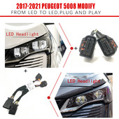 CZMOD automobilio priekinių žibintų modifikacijos atnaujinimas specialus laidų adapterio laidas, skirtas 17-21 Peugeot 5008 nuo LED iki LED Plug and Play