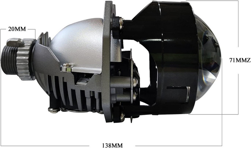 2,5 colio automobilio LED projektoriaus lęšis mėlyna danga medaus šukas naujas dizainas 80w tolimosios ir artimosios šviesos universalus objektyvo modifikavimas