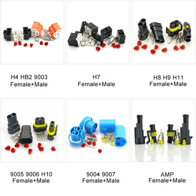 H4 9003 HB2 keraminis moteriškas lizdo adapterio lemputės laikiklis vyriškas priekinių žibintų jungtis H1 H7 H8 H11 9005 9006 lempos kištukas HID AMP gnybtas