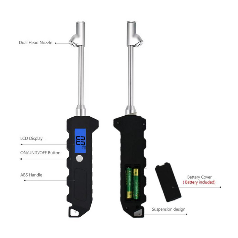 Automobilski digitalni mjerač tlaka u gumama LCD zaslon za kamione, motocikle, kotače kotača za gume, tlak zraka u gumama, tester, alat za praćenje