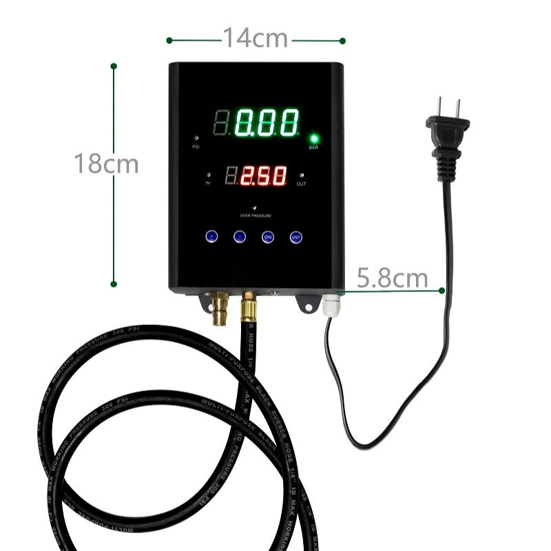 Skaitmeninis padangų slėgio ekvalaizeris, automatinis padangų pripūtimas su 5M vamzdžiu, visiškai rankiniu pripūtimo pistoleto oro matuokliu remonto dirbtuvėms