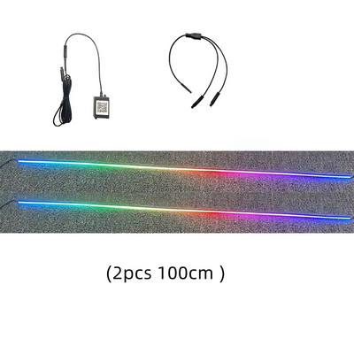 6 σε 1 Συμφωνικό αυτοκίνητο Φώτα περιβάλλοντος RGB εσωτερικό αυτοκινήτου Ακρυλικό φως οδηγός οπτικών ινών Universal φώτα ατμόσφαιρας διακόσμησης αυτοκινήτου