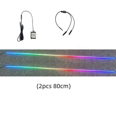 6 σε 1 Συμφωνικό αυτοκίνητο Φώτα περιβάλλοντος RGB εσωτερικό αυτοκινήτου Ακρυλικό φως οδηγός οπτικών ινών Universal φώτα ατμόσφαιρας διακόσμησης αυτοκινήτου