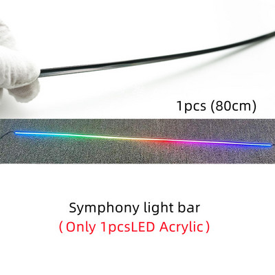 6 σε 1 Συμφωνικό αυτοκίνητο Φώτα περιβάλλοντος RGB εσωτερικό αυτοκινήτου Ακρυλικό φως οδηγός οπτικών ινών Universal φώτα ατμόσφαιρας διακόσμησης αυτοκινήτου