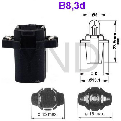 200 vnt. T10-S1/V2 T5-S1/V2 T6.5-V2 B8.3D B8.4D B8.5D automobilio šviesos lizdas Twist Lock pleišto brūkšnys šviesos pagrindo pasukamas lizdas