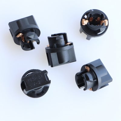 T5 Bulb Base Twist Lock Socket Black For Car Dashboard Instrument Light Accessories