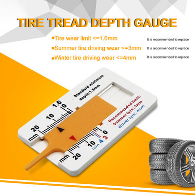 Auto Car Tyre Depthometer Tread Ruler 0-20MM Tire Tread Depth Gauge Vernier Caliper Car Motorcycle Tire Thickness Measure Meter