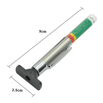 Писалка за измерване на автомобилни гуми Цветно кодиран Универсален инструмент за измерване на дълбочината на протектора на гумите Цилиндричен 25 мм дълбокомер