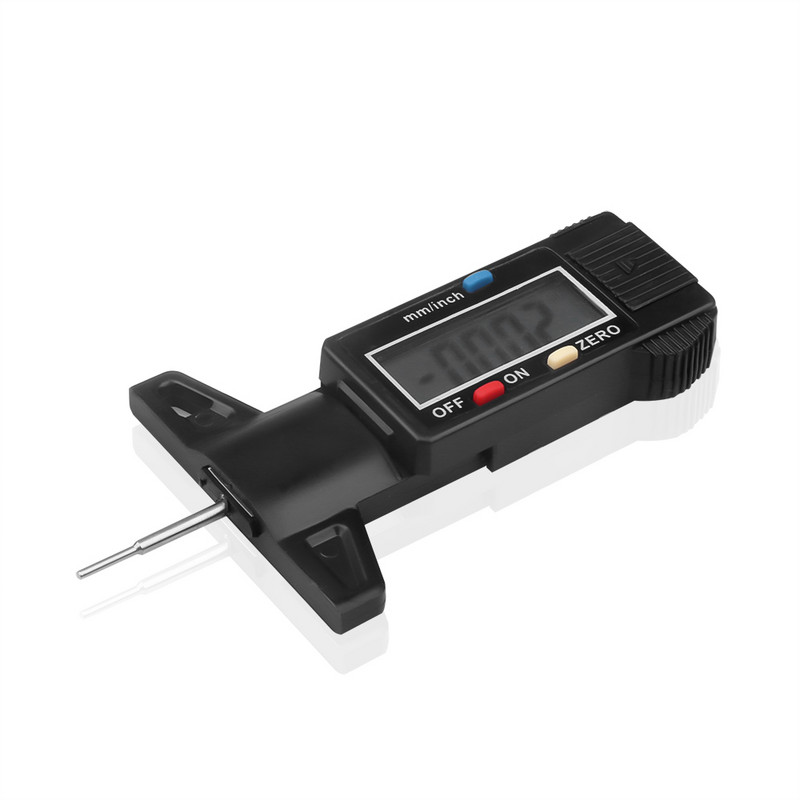 Kebidumei automobilių padangų padangų protektoriaus gylio matuoklis LCD ekranas protektoriaus padangų testeris padangų matavimo įrankis