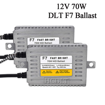 HCDLT Νέο F7 70W DLT HID Slim Ballast AC 12V Φωτισμός αυτοκινήτου Xenon Block Ignition Reactor για Μετασκευή αυτοκινήτου 70W HID Headlight Bulb Kit